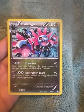 Pokemon Hydreigon Trading Card – Pink & Blue Artwork